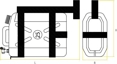 Rezervor de apă cu consolă și dozator de săpun 25l