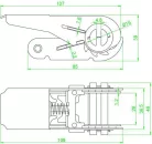 Cârlig de 25mm 800kg ROZSDAMENTES