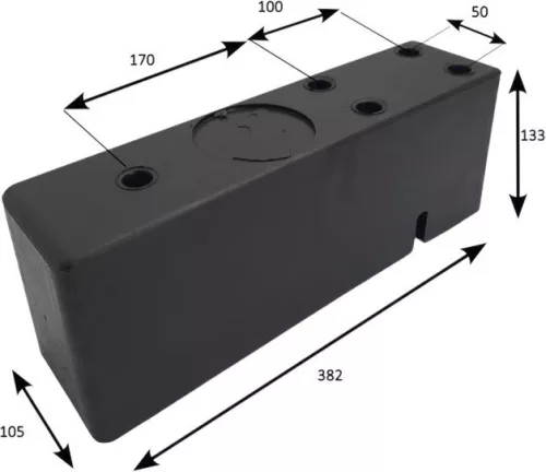 Bara de protecție din cauciuc Schmitz 382x133x105