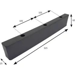 Bara de protecție din cauciuc Schmitz 325x60x25