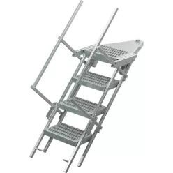 Scări cu 4 trepte cu balustradă