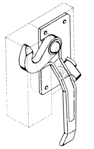 Mâner cu încuietoare H-115 S, dreapta