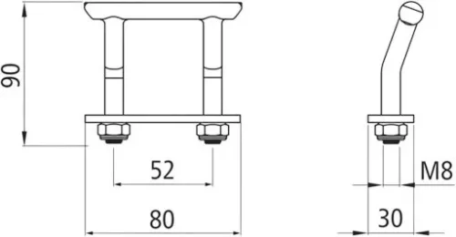 Ansa de fixare U 52x90