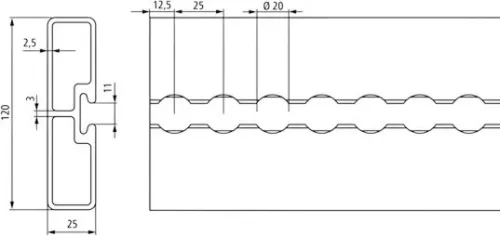 Profil de aluminiu Airline 3,6m