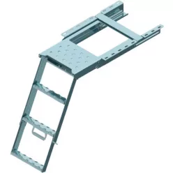 Scări 3 trepte cu platformă extensibilă gri