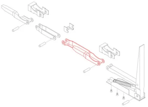 Kinnegrip K20 pentru ramă suport inferior fixare stânga