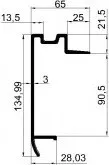 Profil șasiu aluminiu 18 mm 3,6 m