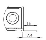 Încuietoare 400 mm cu flanșă Max Open dreapta