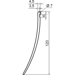Profil cauciuc pentru prelată 7 mm 7 m