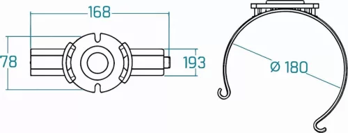 Element de fixare interior din plastic pentru suport extinctor