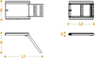 Treaptă reglabilă extensibilă cu 2 trepte 570 mm
