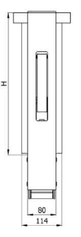 Stâlp central din aluminiu 400 mm
