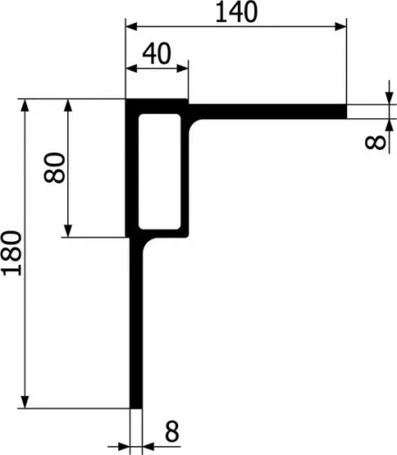 Profil colț 90 3.000 mm