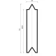 Profil aluminiu pentru prelată, în pană, NOU 100x25 3300 mm