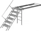 Scară cu 6 trepte, extensibilă, cu balustradă