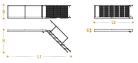 Scară cu 6 trepte, extensibilă, cu balustradă