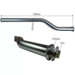 Țeavă pentru apărătoare de noroi 42/745 îndoită M14