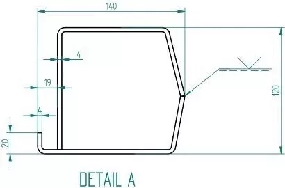 Krone bară antiîmpănare 2350 mm RAL9003