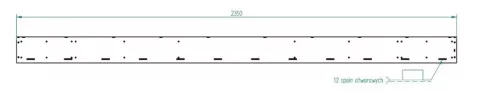Krone bară antiîmpănare 2350 mm RAL9003