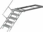 Scară extensibilă cu 4 trepte și balustradă