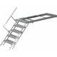 Scară extensibilă cu 4 trepte și balustradă