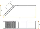 Scară extensibilă cu 4 trepte și balustradă