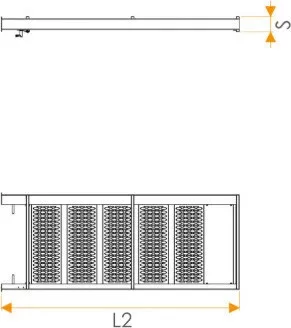 Scară extensibilă cu 4 trepte și balustradă