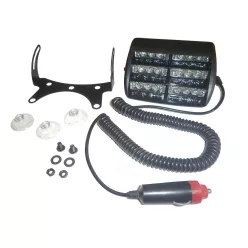 LAMPA STROBOSCOPICA 12V GALBEN LA PARBRIZ CU VENTUZE