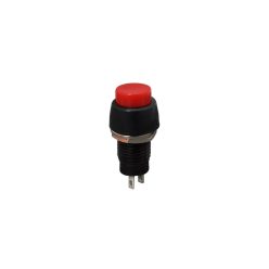INTRERUPATOR AUTO BUTON CU REVENIRE 250V/2A (ROSU / NEGRU)