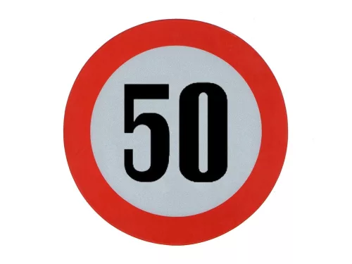 AUTOCOLANT LIMITATOR VITEZA 50 REFLECTORIZANT (MARE)