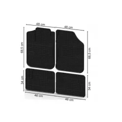 SET COVOR AUTO UNIVERSAL DIN CAUCIUC MAT II.