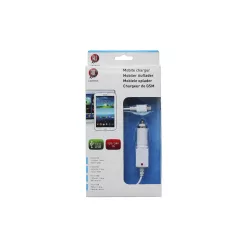 INCARCATOR TELEFON MICRO USB 12/24V 1A 140CM  EDCO (ALB)